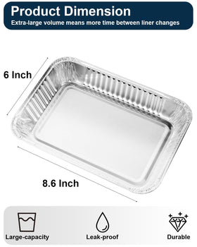 Matchwaves heavy-duty aluminum foil drip pan provides leak-proof performance during grilling