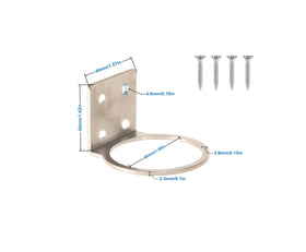 Mateda lip-design rain gauge hangs securely on its holder.
