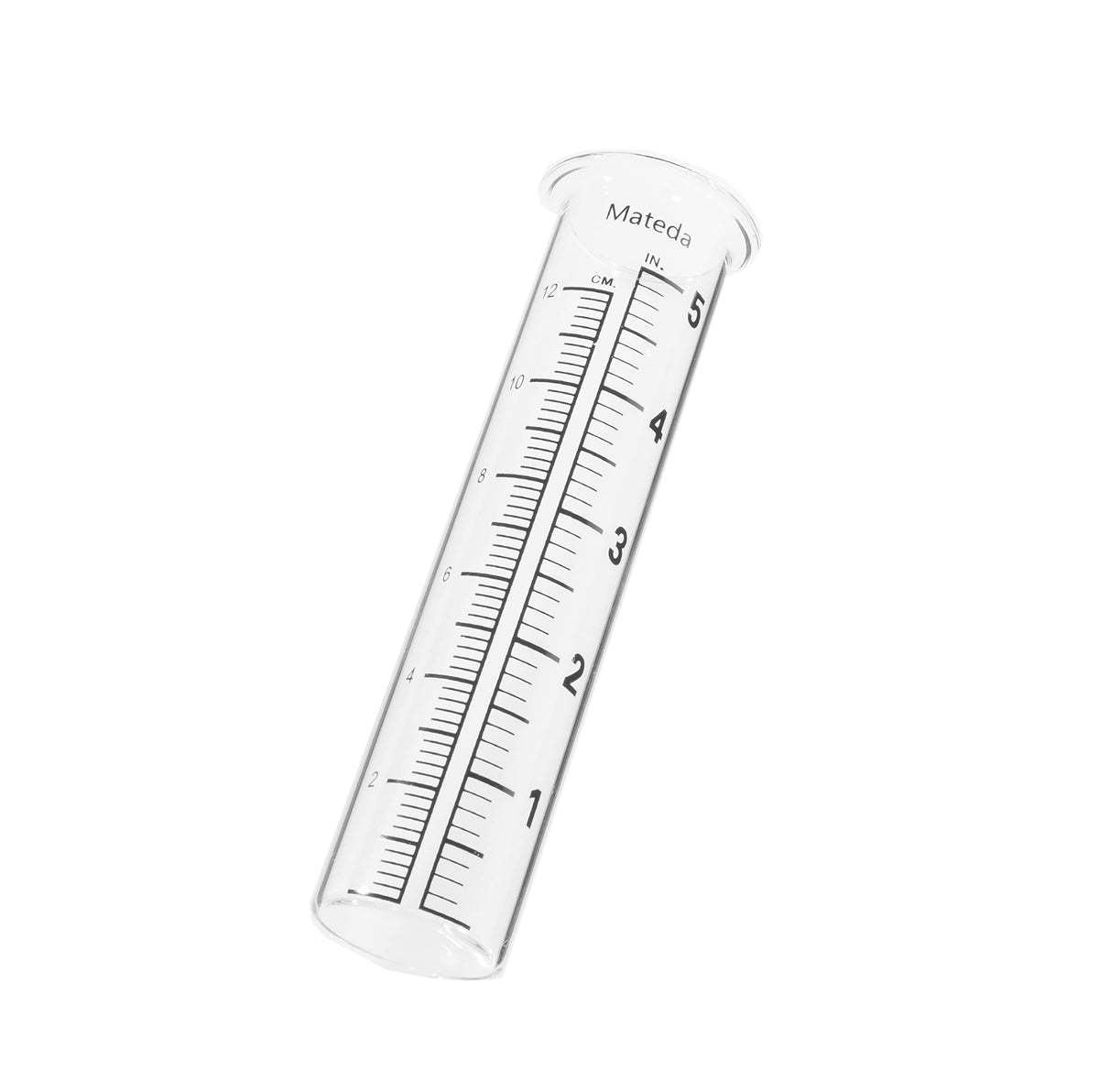Mateda rain gauge tube lip design for easy installation in outdoor gauges