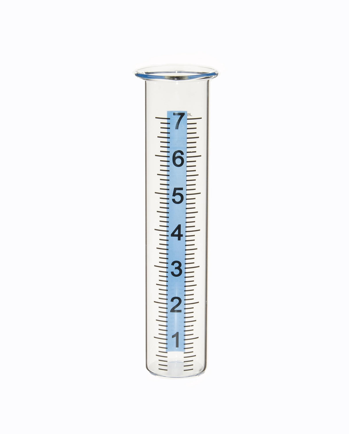 Mateda rain gauge tube with lid design for stable outdoor readings.