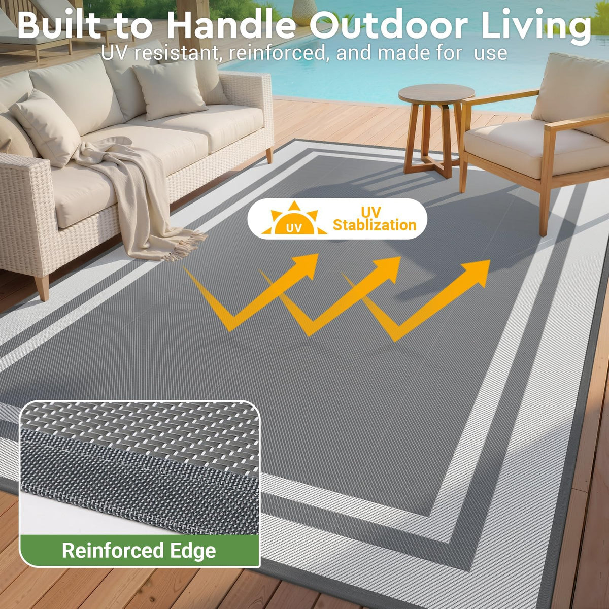 Mattitude rug is lightweight and portable for easy transport