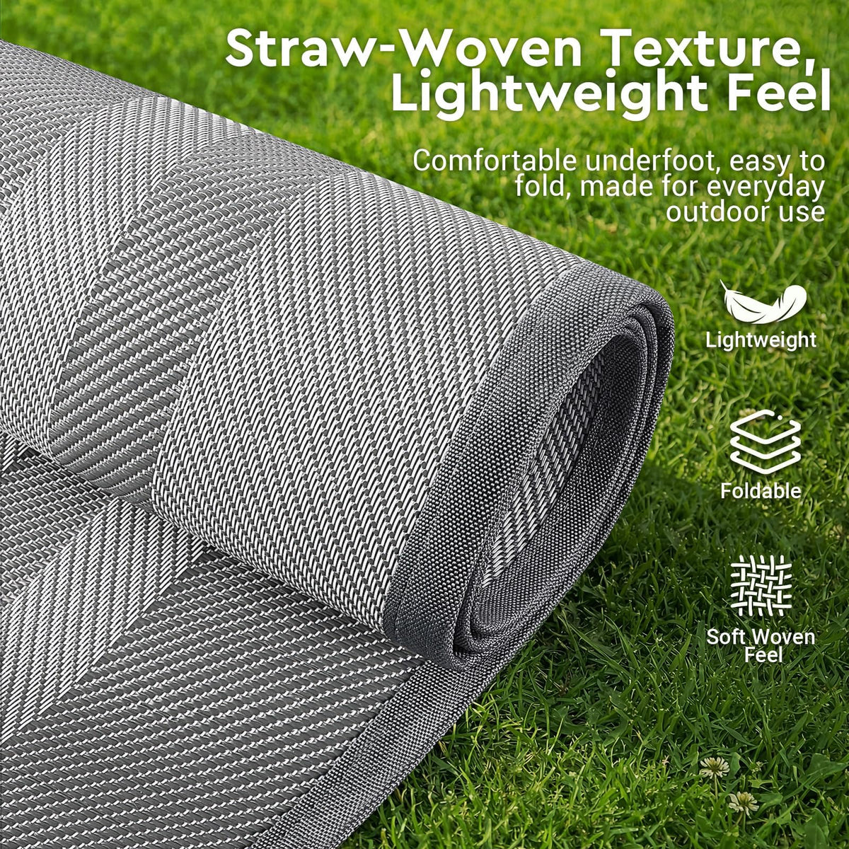 Mattitude rug with reinforced edges prevents fraying for long-lasting use