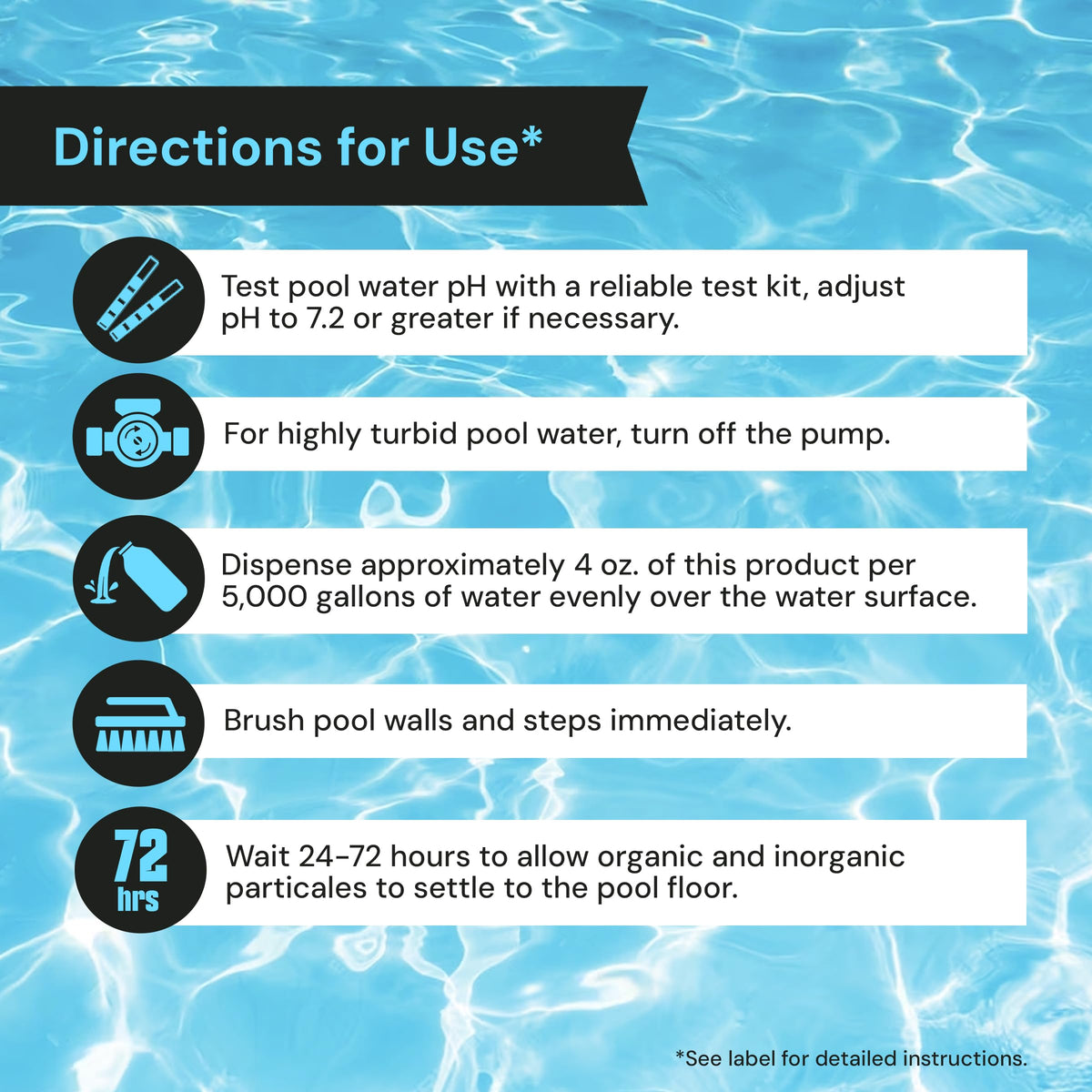 MAV AquaDoc used for above-ground pools improves post-treatment clarity.