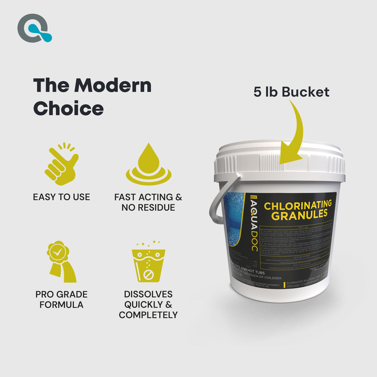 MAV AquaDoc American-made spa chemicals emphasize quality and reliable performance.
