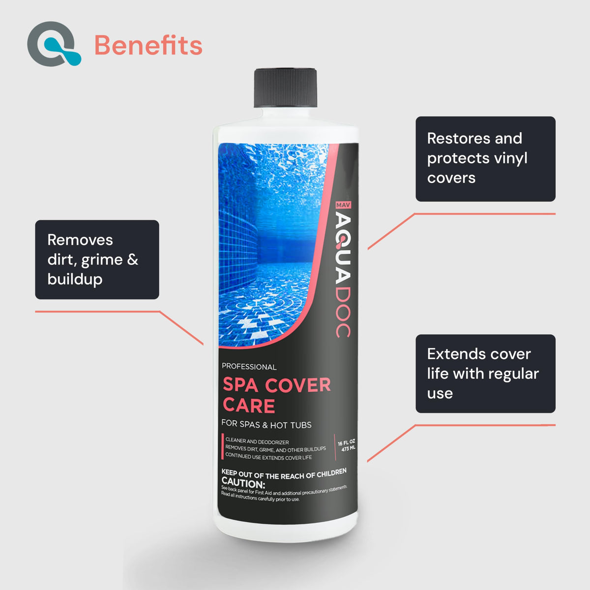MAV AquaDoc application guide shows simple scrub and rinse for quick care.