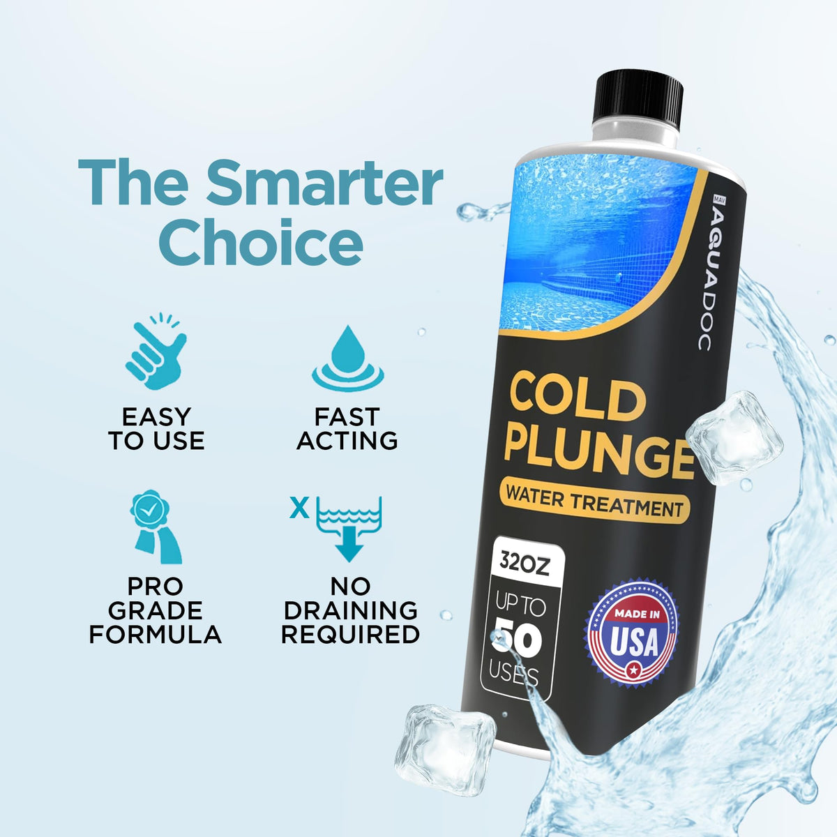 MAV AquaDoc bottle label closeup highlights usage and ingredients
