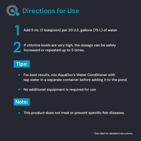MAV AquaDoc bottle pour spout demonstrating easy dosing for 20-gallon increments