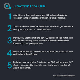 MAV AquaDoc bromine booster shown during drained/refilled spa water preparation.