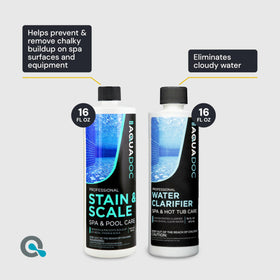 MAV AquaDoc calcium hardness increaser protects spa surfaces and equipment.