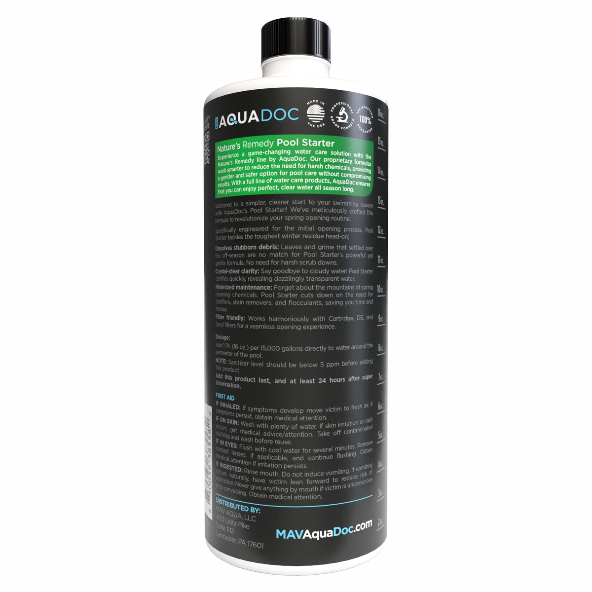 MAV Aquadoc cloud reduction impact shows clearer startup water and less cloudiness.