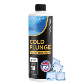 MAV AquaDoc cold plunge water-treatment bottle supports water clarity