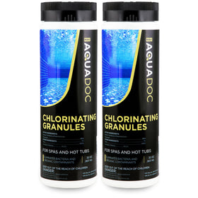 MAV AquaDoc easy dosing guide promotes simple, effective hot tub care.