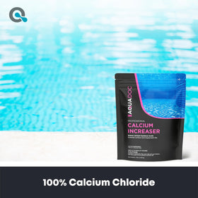MAV AquaDoc calcium chloride flakes dissolving quickly in pool water.