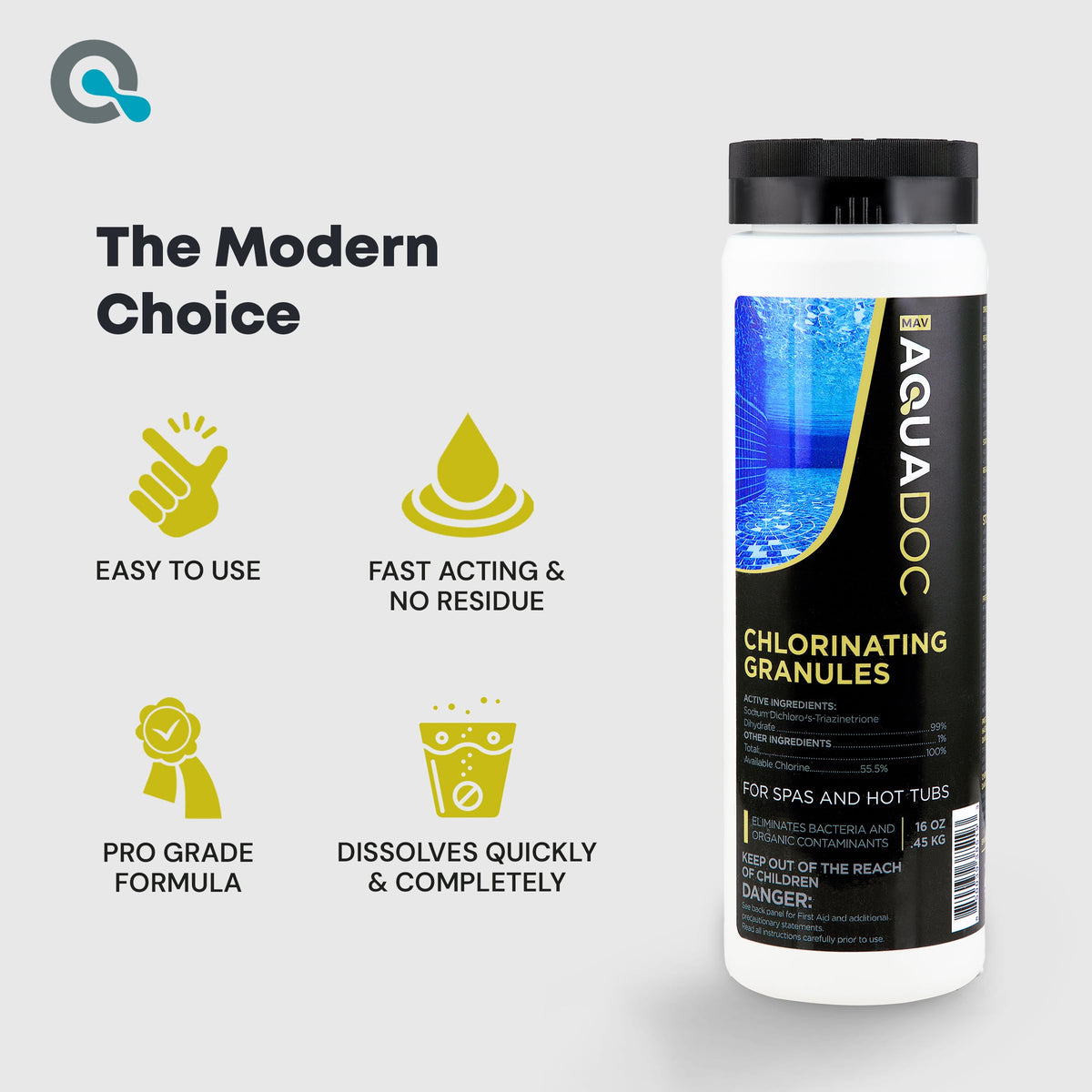 MAV AquaDoc foam-control spa chlorine granules reducing foam