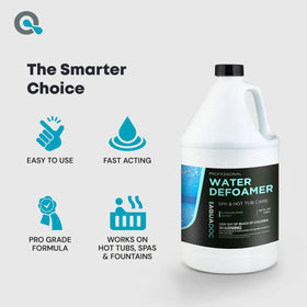 AquaDoc foam remover beside spa water undergoing circulation