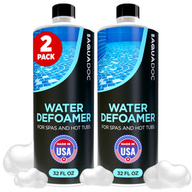 MAV AquaDoc hot tub defoamer bottle pour shows fast foam relief