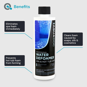 MAV AquaDoc hot tub water after treatment showing calmer surface.