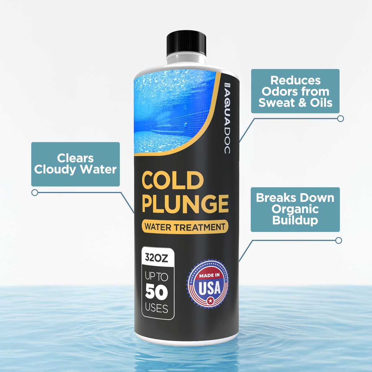 MAV AquaDoc ice bath maintenance steps demonstrates easy routine care
