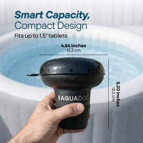 MAV AquaDoc inflatable hot tub tablet-dispensing floater for reliable sanitizing.