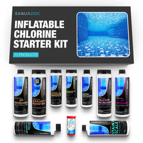 MAV AquaDoc inflatable spa kit packaging, ready for hassle-free home spa maintenance.