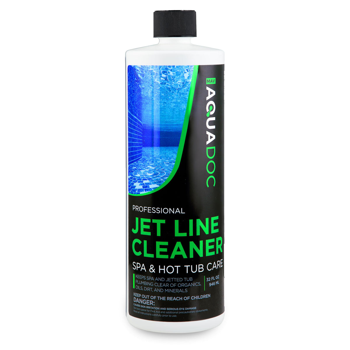 1 quart MAV AquaDoc spa jet line cleaner bottle for home use