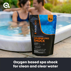 MAV AquaDoc non-chlorine hot tub shock dissolving action in water