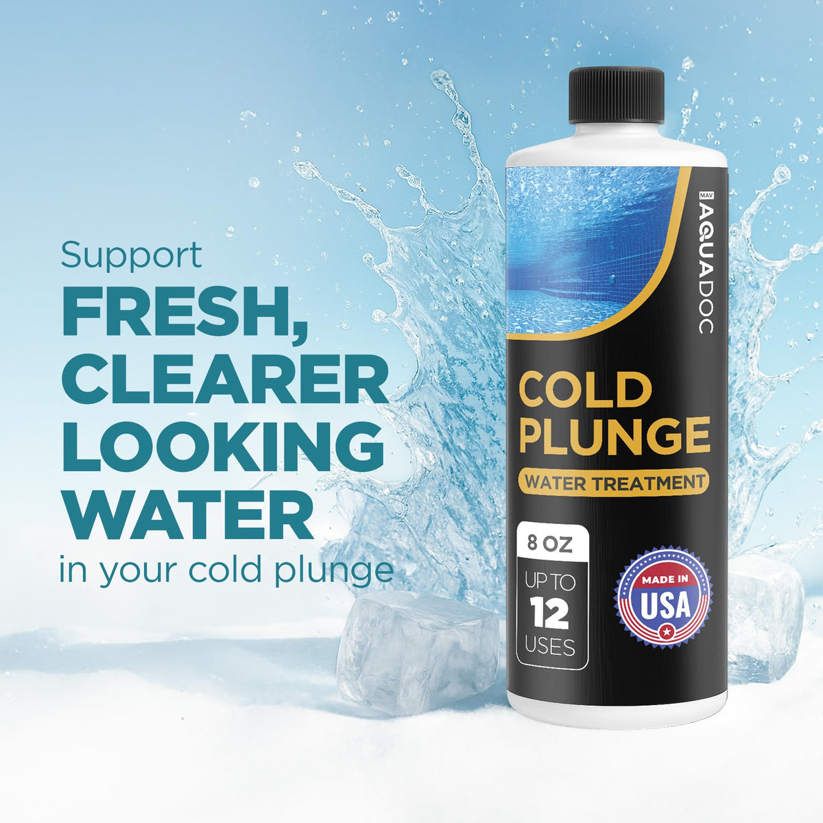 MAV AquaDoc plunge tub shows clearer water after treatment