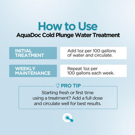 MAV AquaDoc setup beside cold plunge tub signals maintenance