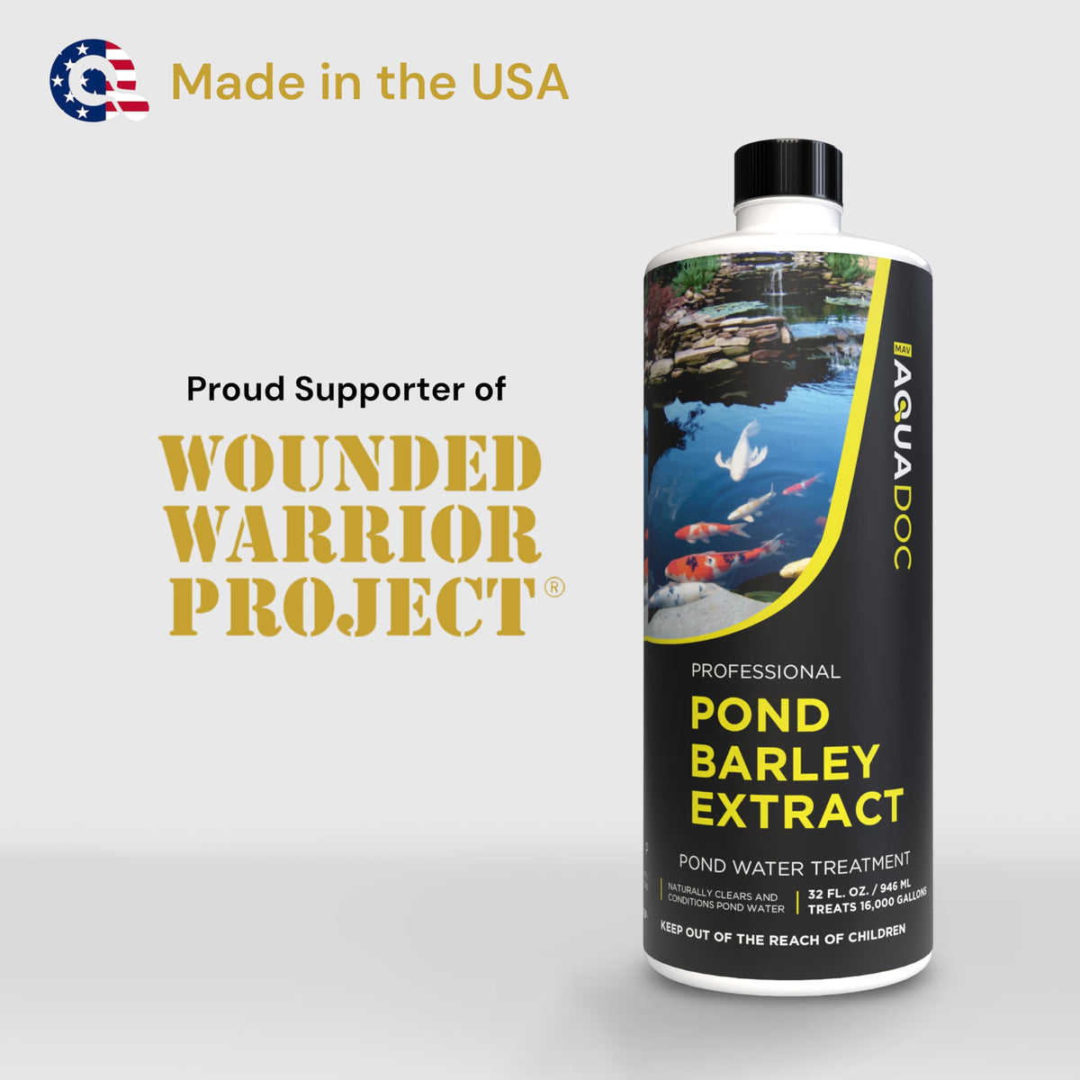 AquaDoc barley extract ready for regular pond care and odor management.