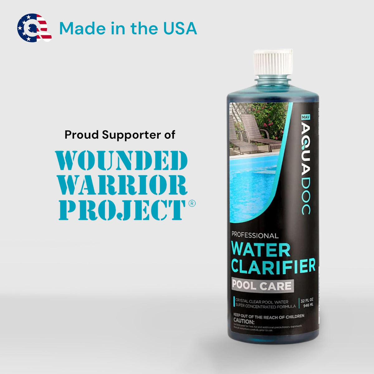 AquaDoc pool clarifier in pool water promotes smoother circulation