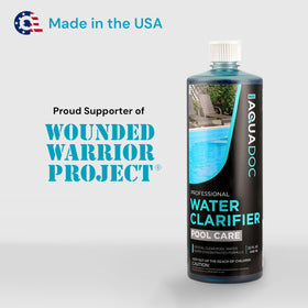 AquaDoc pool clarifier in pool water promotes smoother circulation