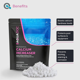 Pouring MAV AquaDoc into circulating pool water for faster balance.