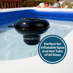 MAV AquaDoc safe bromine-chlorine tablet floater for inflatable spa use.