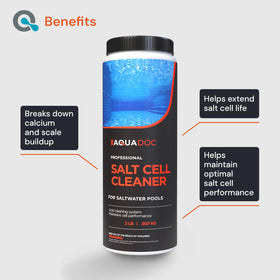 Soaking salt cell plates for 15–30 minutes with MAV AquaDoc cleaner.