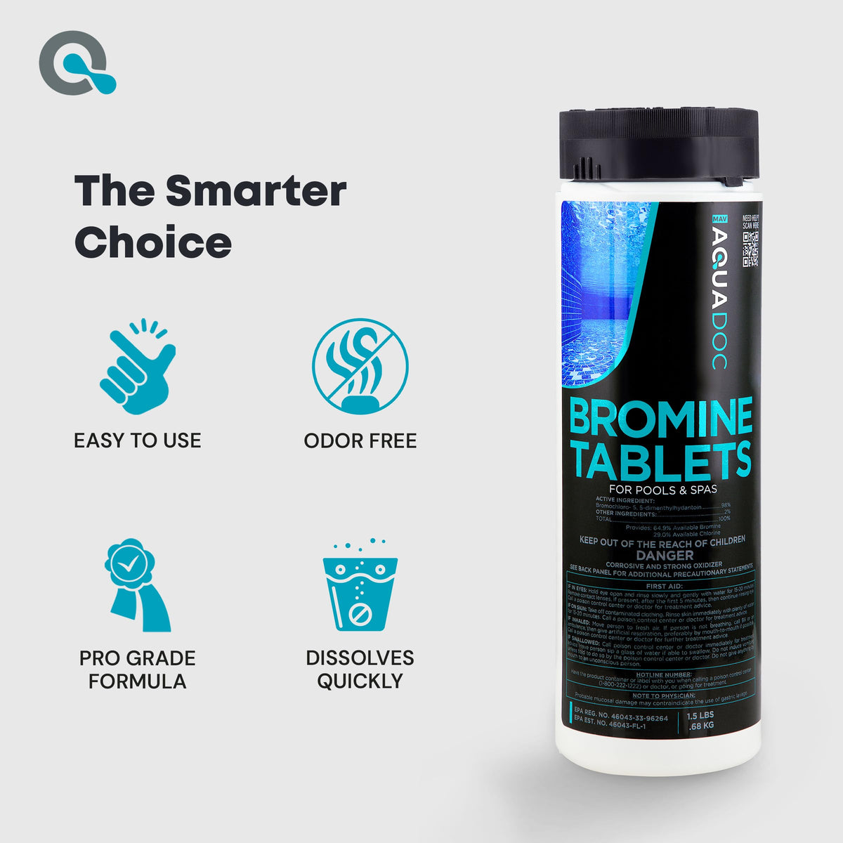 AquaDoc soft-water feel shown for smoother spa sessions