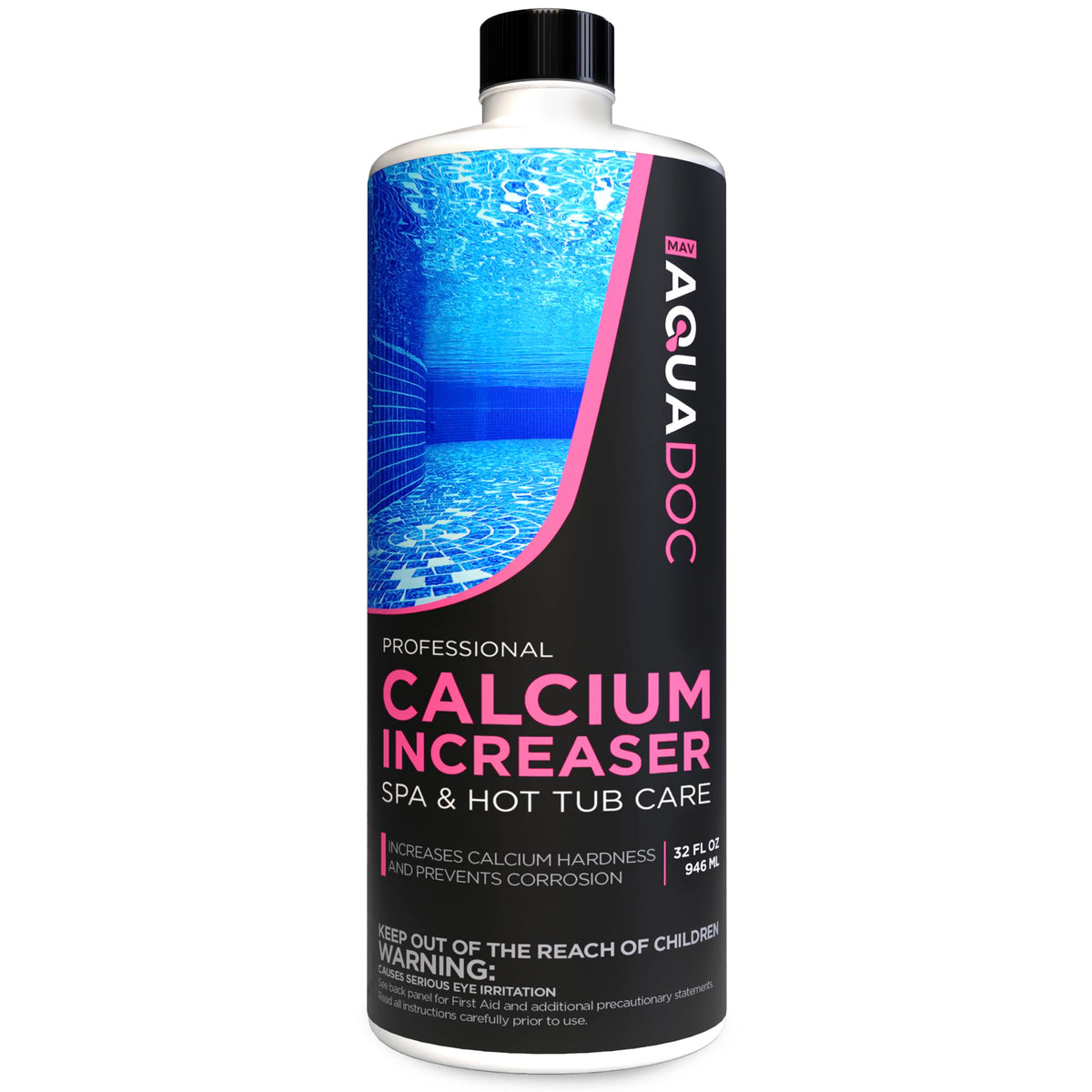 AquaDoc Spa Calcium Hardness Increaser bottle front for balanced hot tub water