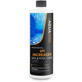 AquaDoc spa chemistry packaging displayed on counter