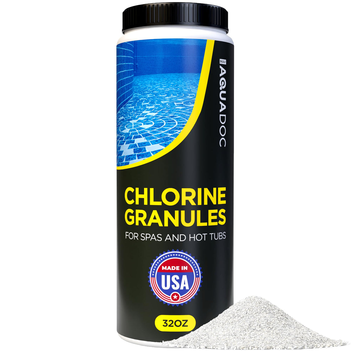 MAV AquaDoc spa chlorine granules bag for fast-acting sanitization in hot tubs