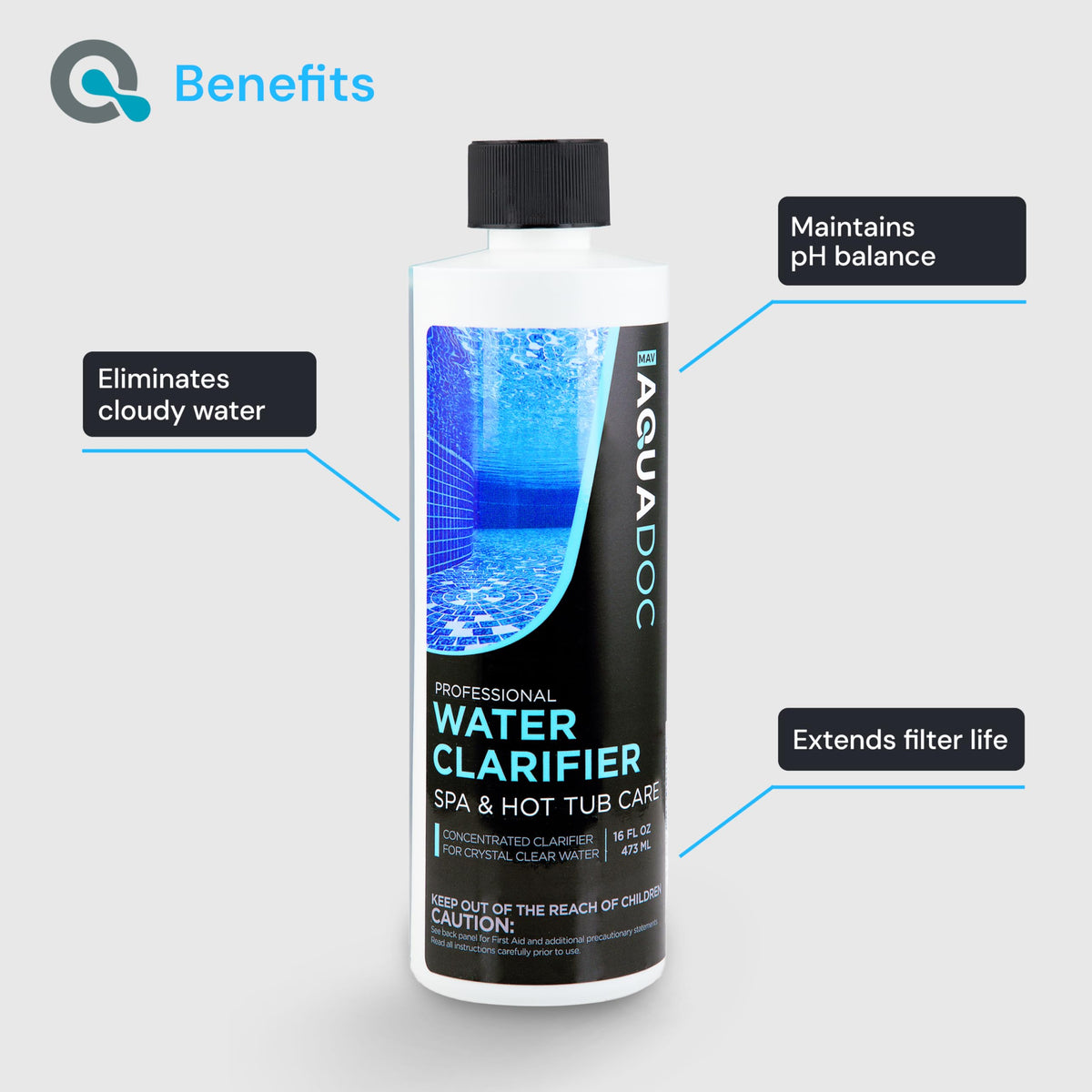 MAV AquaDoc Spa Clarifier delivers crystal clear water quickly