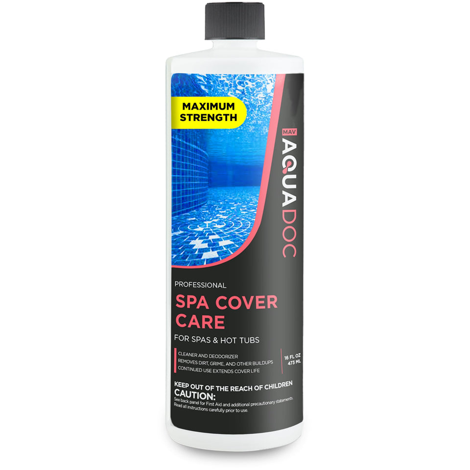 MAV AquaDoc spa cover cleaner lifts grime from vinyl to refresh your hot tub.