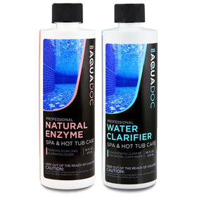 MAV AquaDoc spa enzyme cleaner bottle for easy spa maintenance and clearer water.