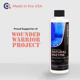 Made in USA MAV AquaDoc label on enzyme bottle