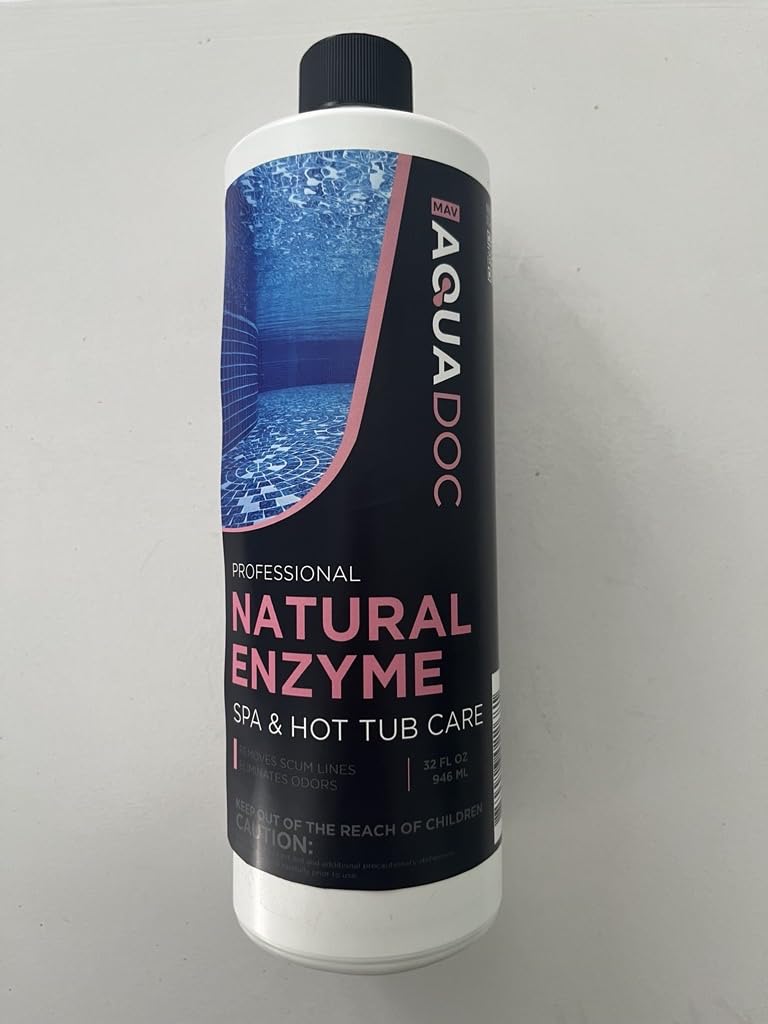 Measuring cap included with MAV AquaDoc enzyme bottle for easy dosing