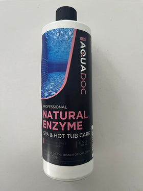 Measuring cap included with MAV AquaDoc enzyme bottle for easy dosing