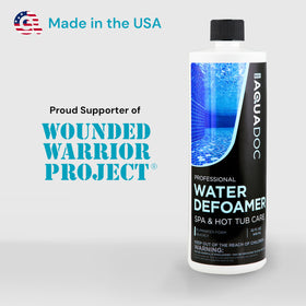 MAV AquaDoc spa foam elimination during use helps calm jets.