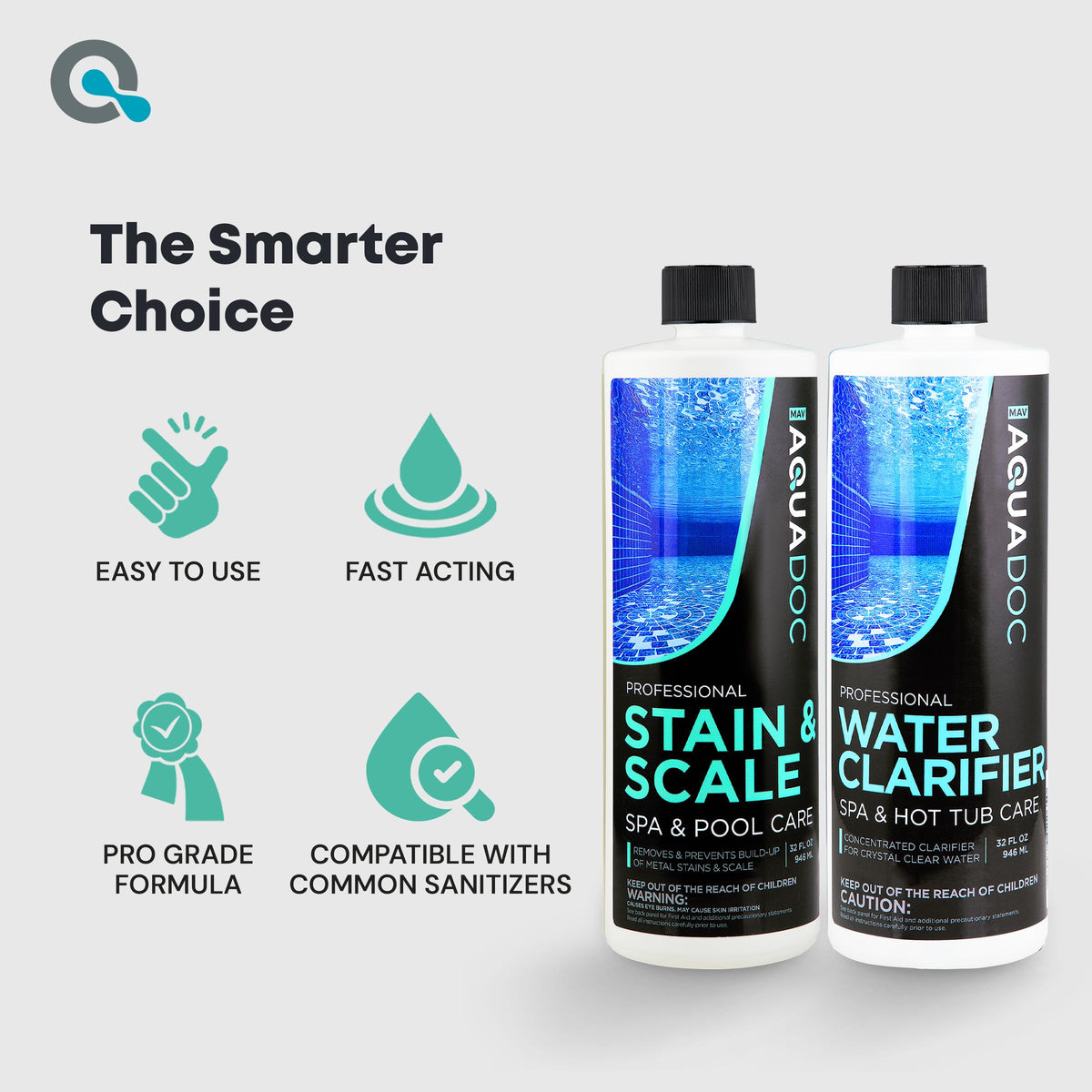 MAV AquaDoc made in USA logo on bottle