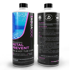 MAV AquaDoc Spa Metal Control packaging emphasizes American manufacturing.