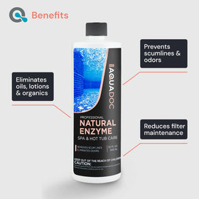 MAV AquaDoc spa odor-control action line shows fresher air and cleaner surfaces.
