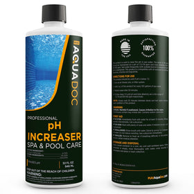 MAV AquaDoc Spa pH Up on shelf signifying USA-made quality