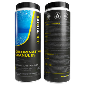 MAV AquaDoc spa water care evokes clean, inviting tub environments.